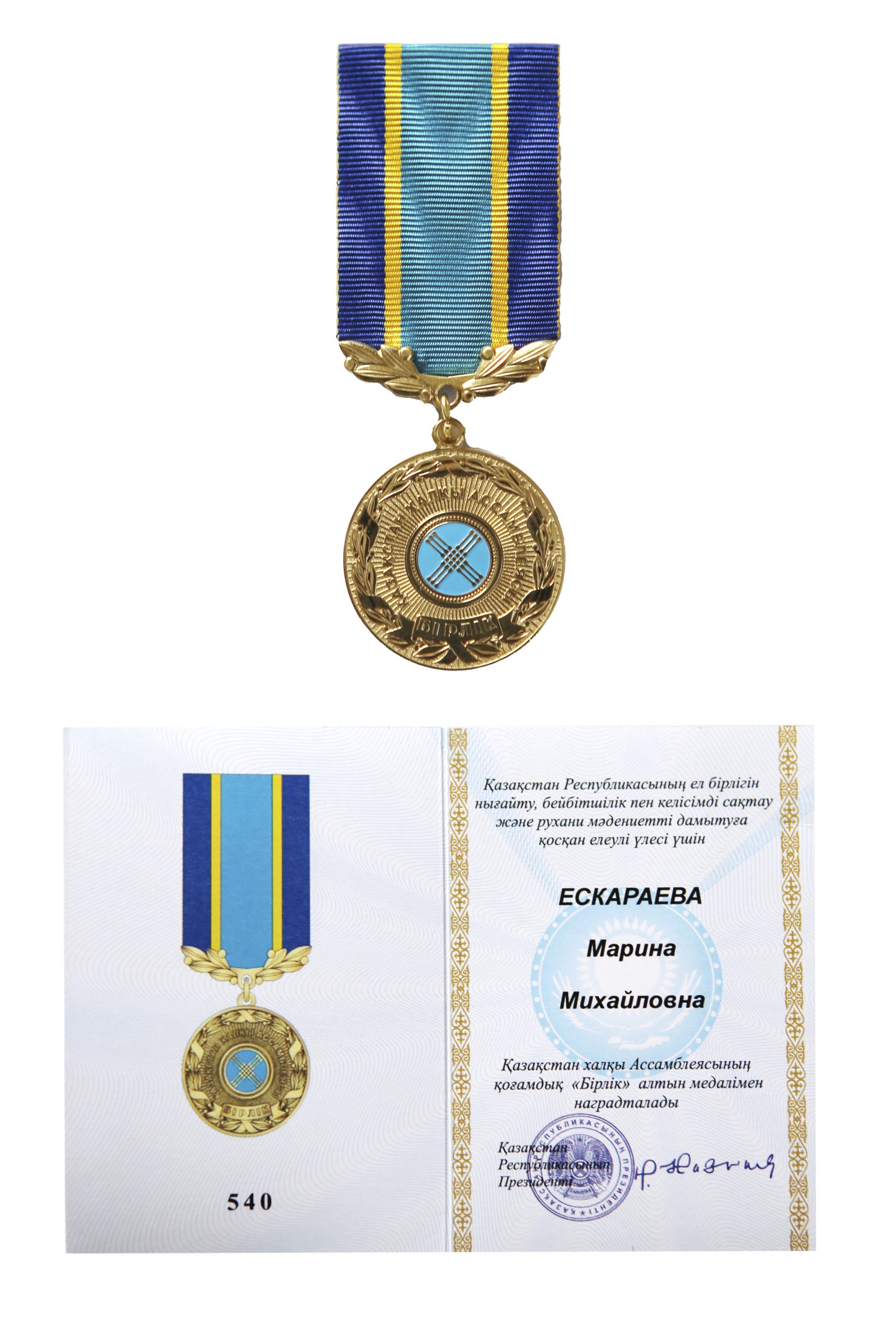 Медаль голубой Макс Гражданская версия. Награда голубой